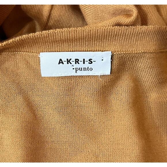 Akris Punto Orange Virgin Wool Knitwear Sweater Minimalist Capsule Size US 10 - Picture 5 of 7